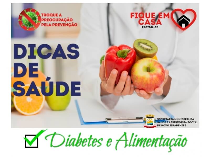 DICA DE SAÚDE: DIABETES E ALIMENTAÇÃO
