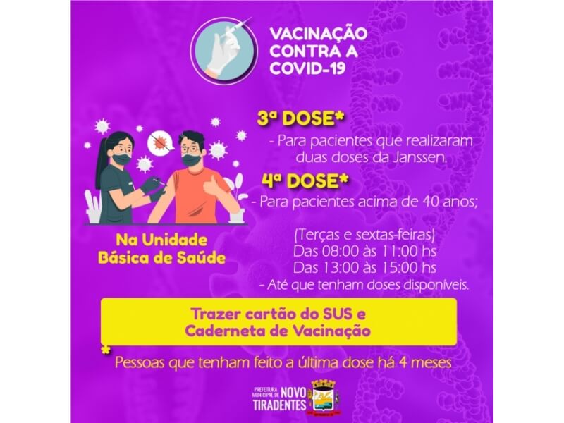 GRUPO DE VACINAÇÃO CONTRA A COVID-19 NOVO TIRADENTES