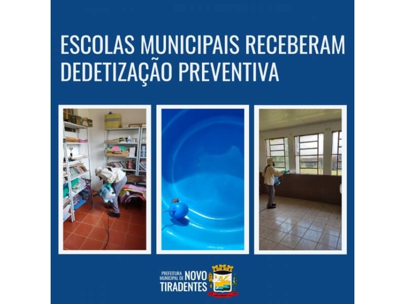 ESCOLAS MUNICIPAIS PASSAM POR DEDETIZAÇÃO PREVENTIVA