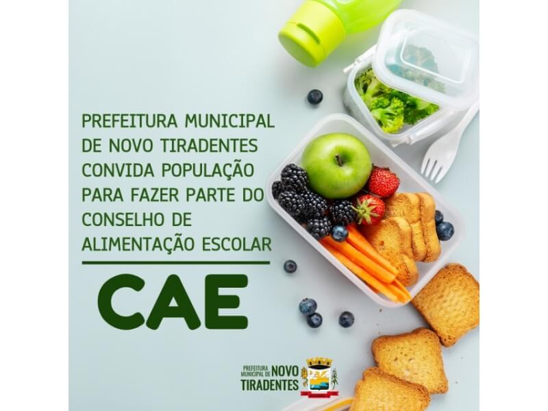 PREFEITURA MUNICIPAL DE NOVO TIRADENTES CONVIDA POPULAÇÃO PARA FAZER PARTE DO CONSELHO DE ALIMENTAÇÃO ESCOLAR  