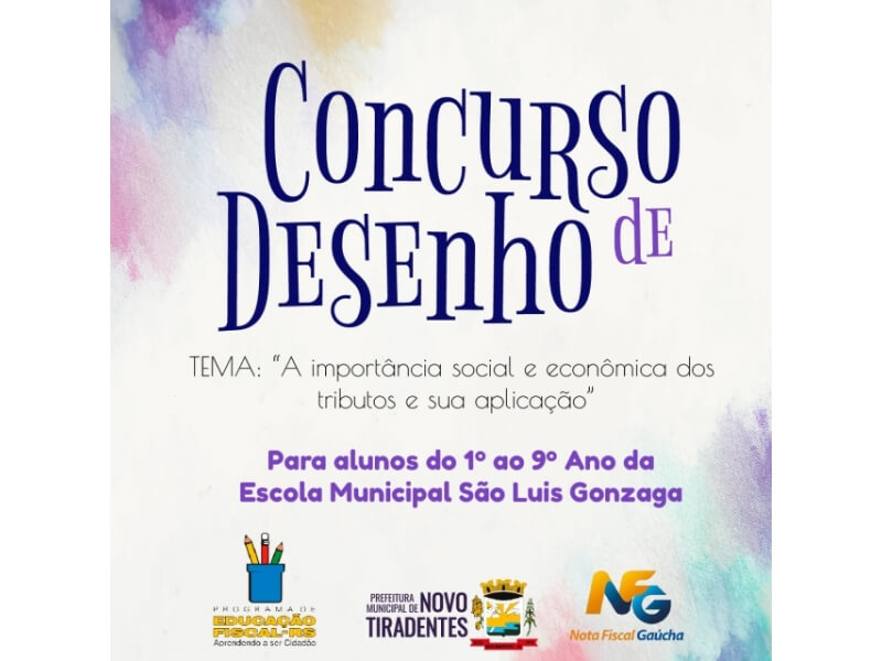 GANHADORES DO CONCURSO DE DESENHO SOBRE EDUCAÇÃO FISCAL DESENVOLVIDO PELA ESCOLA MUNICIPAL SÃO LUIS GONZAGA RECEBEM A PREMIAÇÃO  