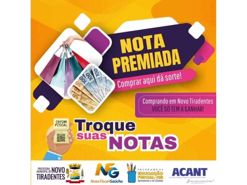 PRIMEIRO SORTEIO DA NOTA PREMIADA SERÁ NO DIA 24 DE JUNHO