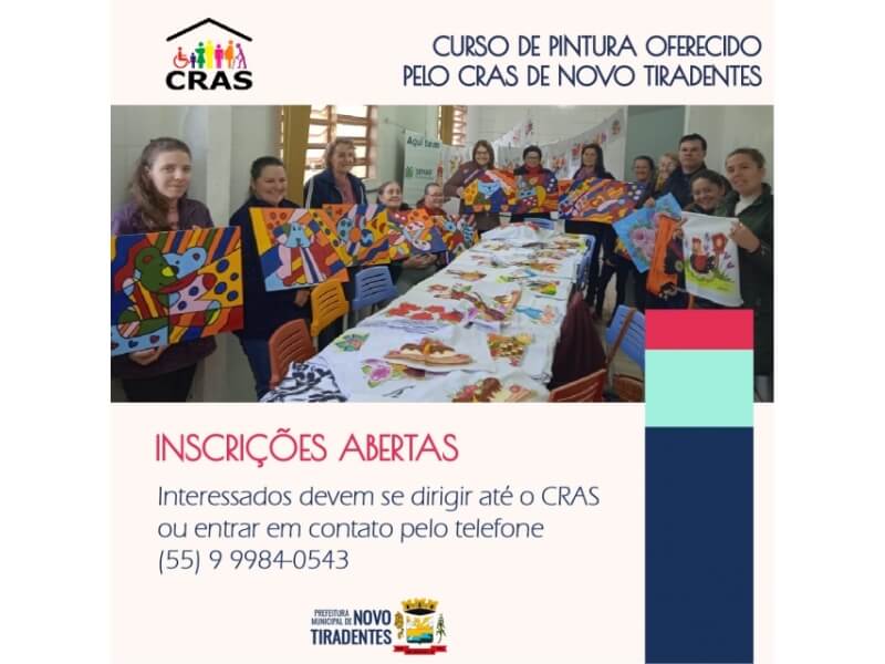 CRAS DE NOVO TIRADENTES DISPONIBILIZA VAGAS PARA CURSO DE PINTURA