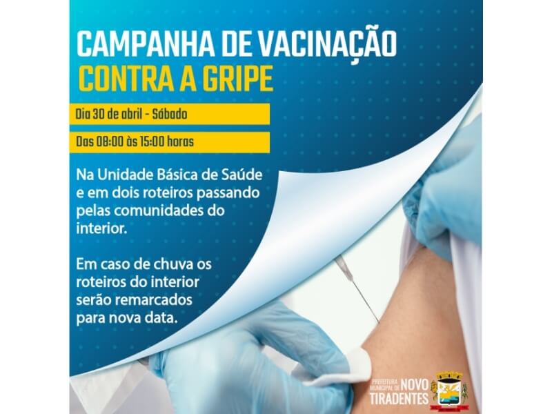 DIA D DA CAMPANHA DE VACINAÇÃO CONTRA A GRIPE SERÁ AMANHÃ, 30 DE ABRIL