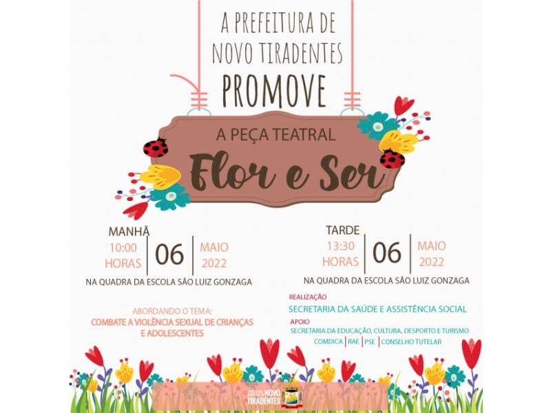 PREFEITURA DE NOVO TIRADENTES PROMOVE PEÇA TEATRAL QUE ABORDA TEMA DE VIOLÊNCIA E ABUSO SEXUAL DE CRIANÇAS E ADOLESCENTES