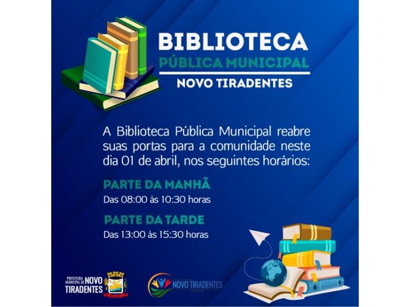 BIBLIOTECA PÚBLICA MUNICIPAL REABRE AS PORTAS PARA A POPULAÇÃO
