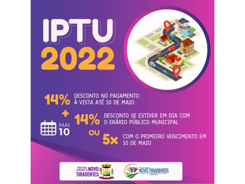 IPTU 2022 JÁ PODE SER PAGO COM DESCONTO
