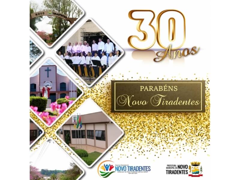 NOVO TIRADENTES CELEBRA 30 ANOS NESTE DIA 20 DE MARÇO