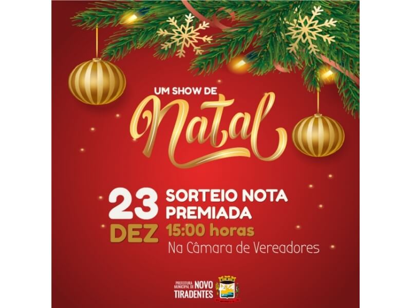 UM SHOW DE NATAL: VENHA CONFERIR O SORTEIO DA CAMPANHA COMPRAR AQUI DÁ SORTE