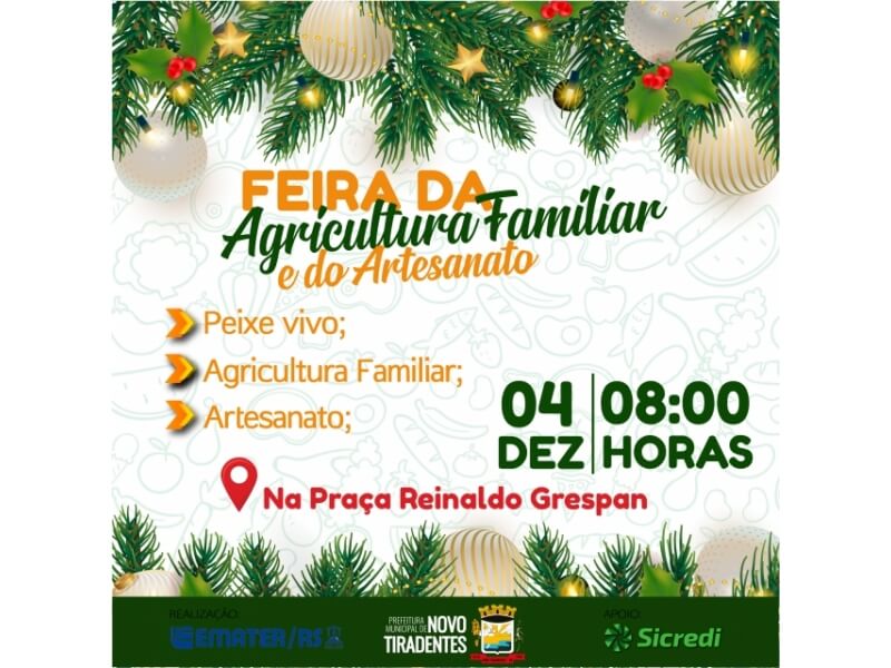 SABADÃO DOS NEGÓCIOS E FEIRA DA AGRICULTURA FAMILIAR, ARTESANATO E PEIXE VIVO ACONTECEM NO PRÓXIMO SÁBADO