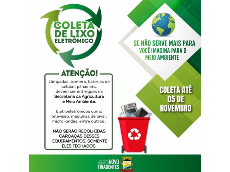 SECRETARIA DA AGRICULTURA E MEIO AMBIENTE REALIZA CAMPANHA DE RECOLHIMENTO DE LIXO ELETRÔNICO