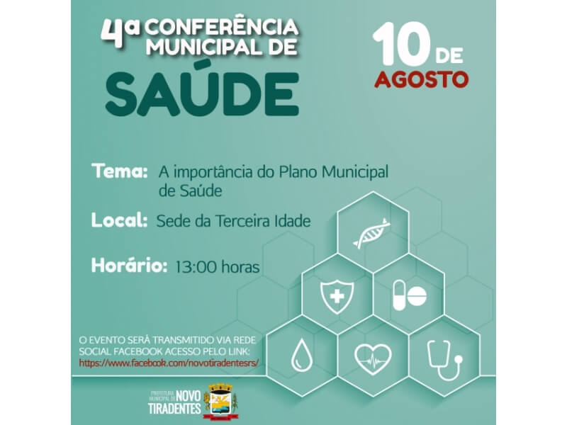 CONFERÊNCIA MUNICIPAL DE SAÚDE ACONTECERÁ EM AGOSTO  