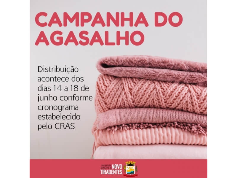 CAMPANHA DO AGASALHO: DISTRIBUIÇÃO DAS DOAÇÕES ACONTECERÁ NA PRÓXIMA SEMANA