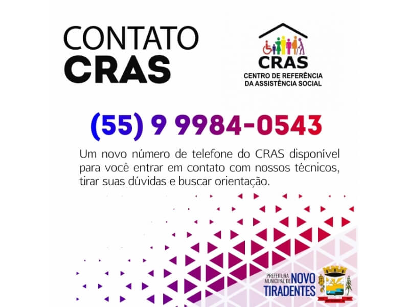 CRAS DISPONIBILIZA NOVO NÚMERO DE TELEFONE PARA FACILITAR ATENDIMENTO