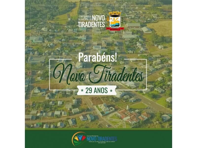PARABÉNS NOVO TIRADENTES, 29 ANOS!