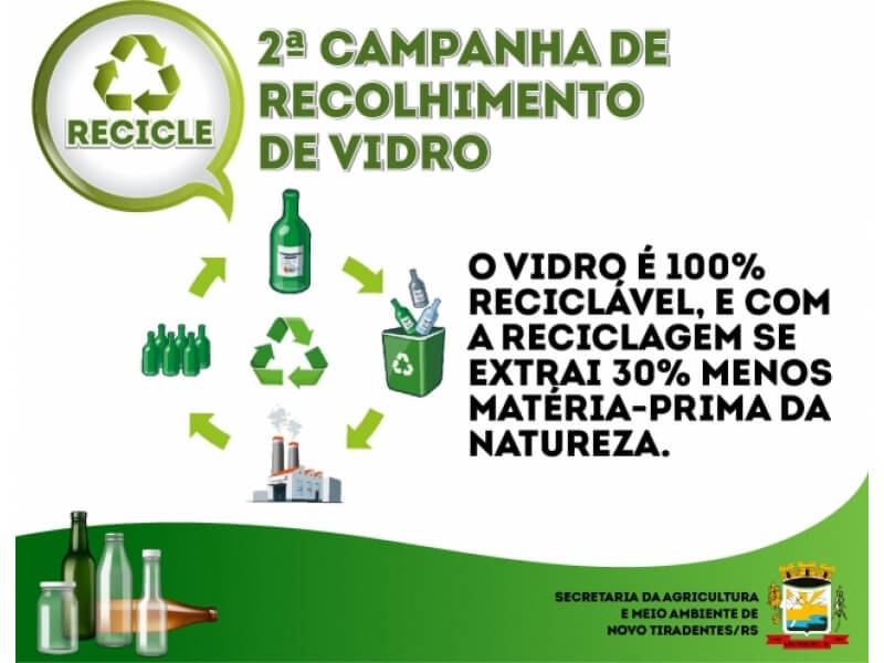 NOVO TIRADENTES REALIZA 2Âª CAMPANHA DE RECOLHIMENTO DE VIDRO  