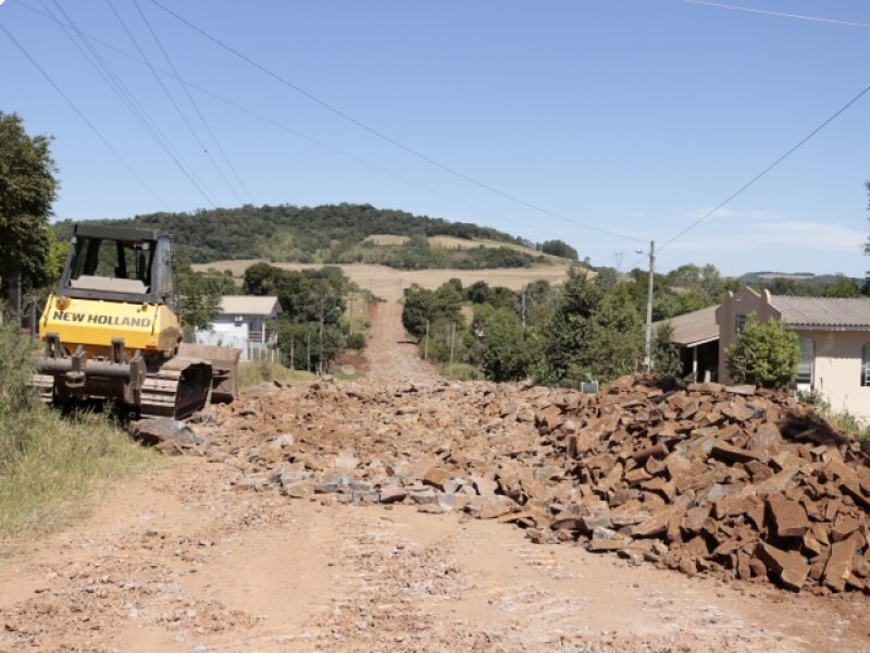SECRETARIA DE OBRAS PÚBLICAS DE NOVO TIRADENTES REALIZA RECUPERAÇÃO DAS ESTRADAS