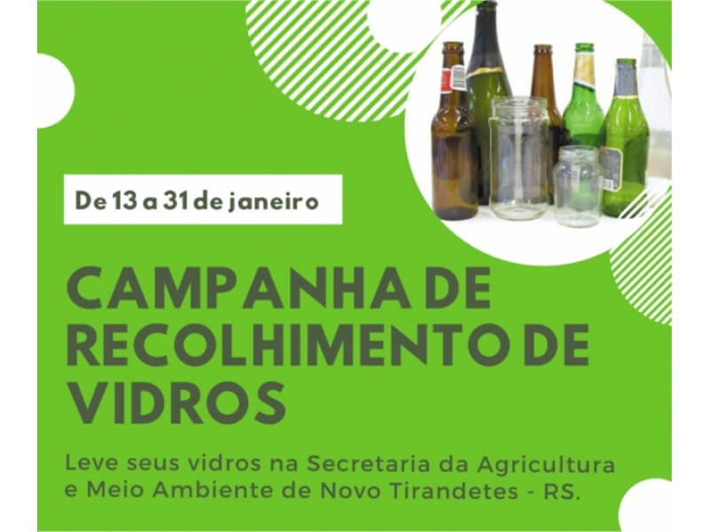 NOVO TIRADENTES REALIZA CAMPANHA DE COLETA DE VIDRO