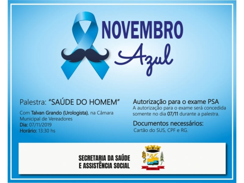 NOVEMBRO AZUL: MÊS DE CONSCIENTIZAÇÃO SOBRE A SAÚDE DO HOMEM