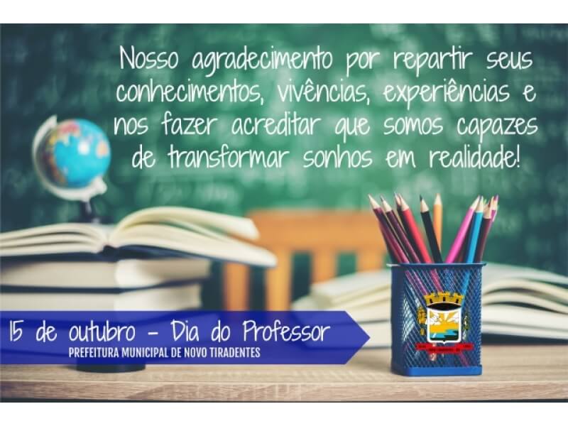 15 DE OUTUBRO: DIA DO PROFESSOR
