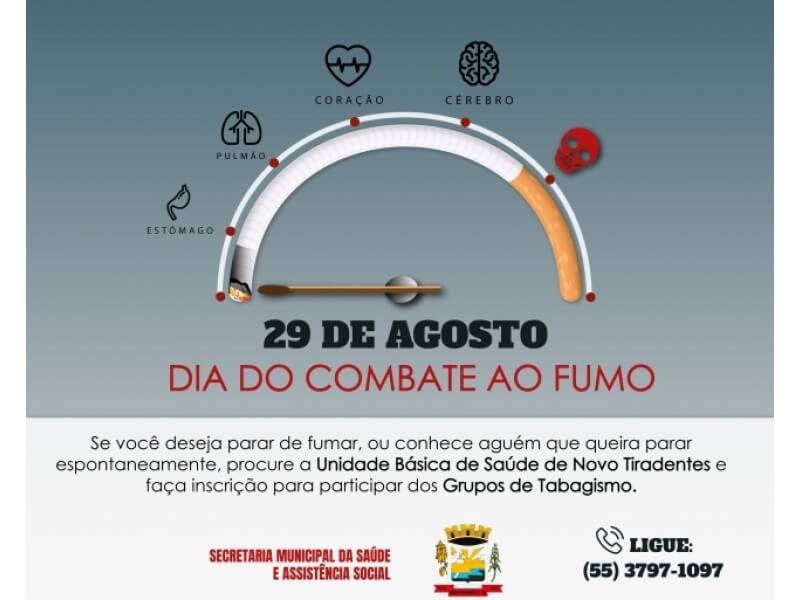 29 AGOSTO: DIA NACIONAL DE COMBATE AO FUMO