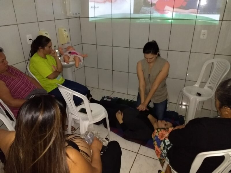 GRUPO DE GESTANTES CONTOU COM PALESTRA DE PRIMEIROS SOCORROS