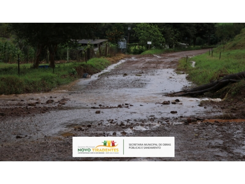 CHUVA FORTE CAUSA TRANSTORNOS NO MUNICÍPIO DE NOVO TIRADENTES
