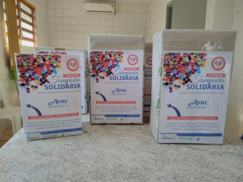 CAMPANHA TAMPINHA SOLIDÁRIA AJUDA HOSPITAL SÃO JOSÉ DE RODEIO BONITO