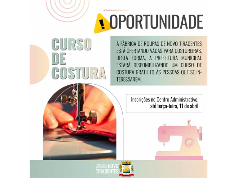 OPORTUNIDADE DE TRABALHO!