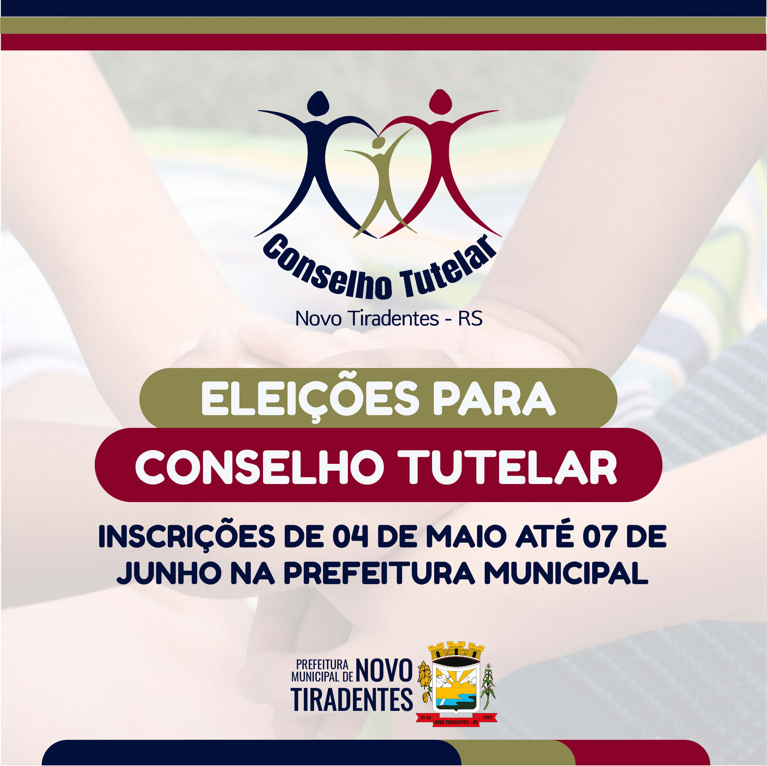 ABERTAS AS INSCRIÇÕES PARA O CONSELHO TUTELAR DE NOVO TIRADENTES