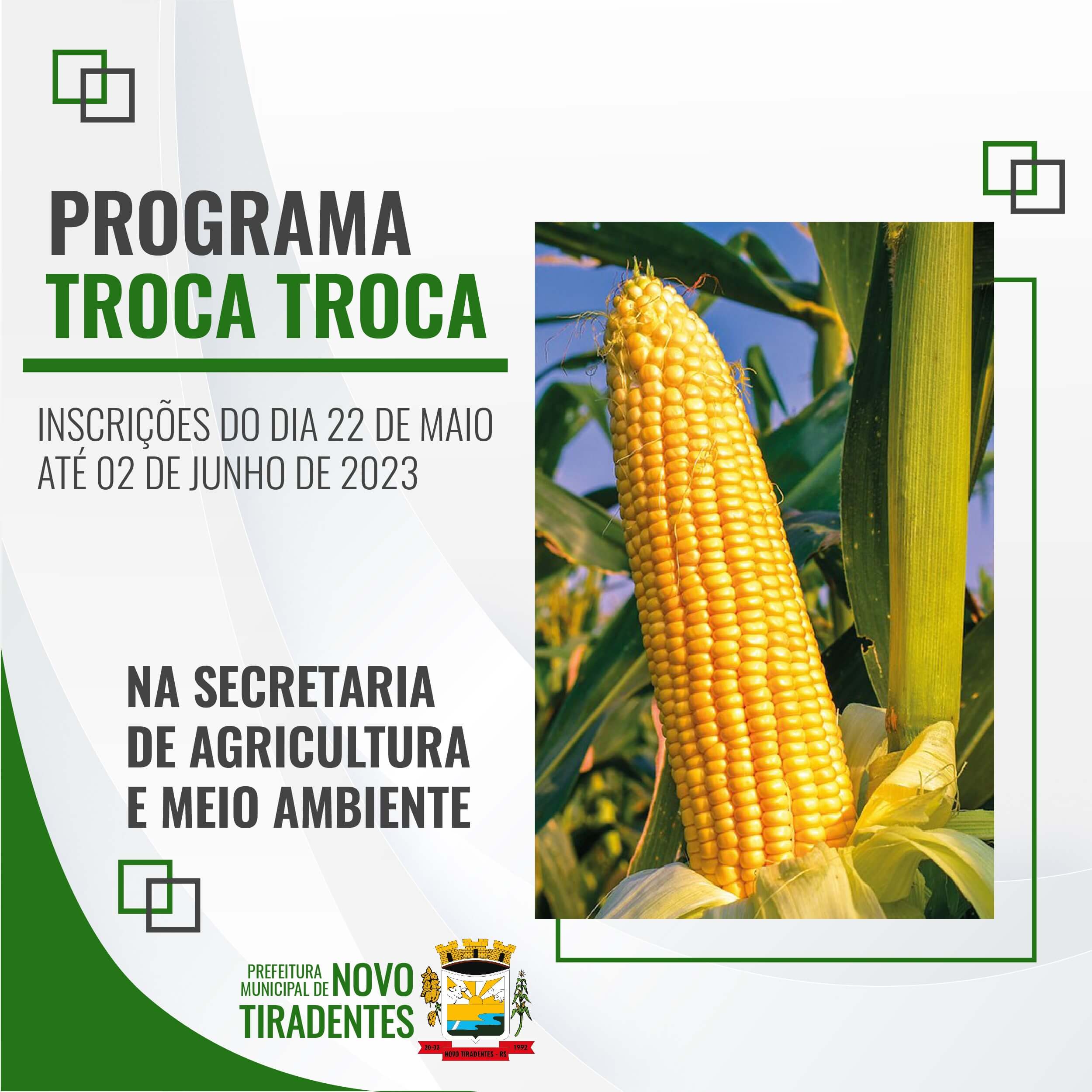 INSCRIÇÕES PARA O PROGRAMA TROCA TROCA INICIARÃO NA PRÓXIMA SEMANA