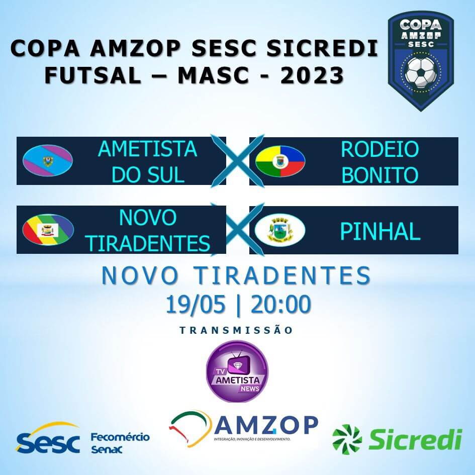 TIME DE NOVO TIRADENTES FARÁ SUA ESTREIA NA COPA AMZOP SESC SICREDI DE FUTSAL