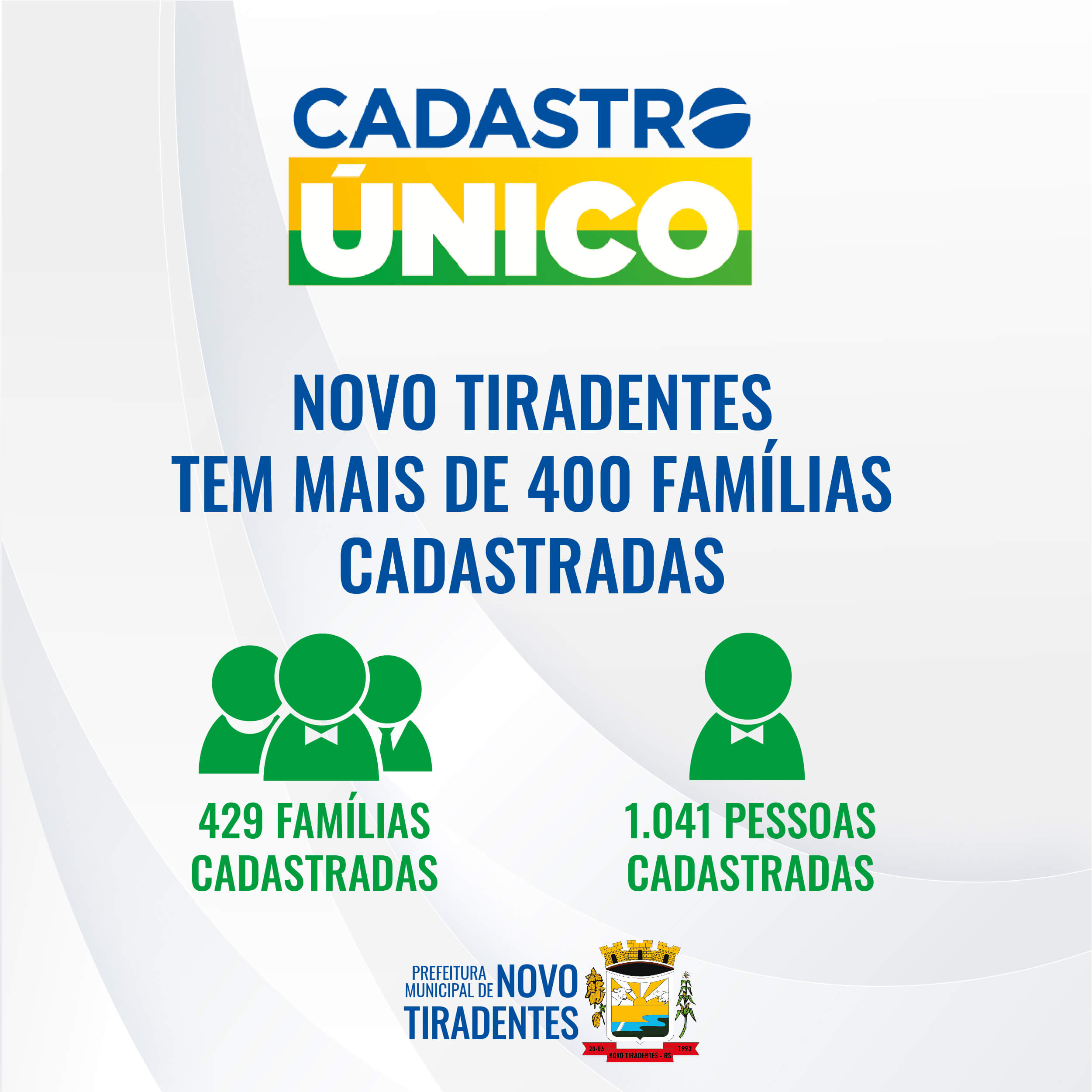 NOVO TIRADENTES TEM MAIS DE 400 FAMÍLIAS CADASTRADAS NO CADASTRO ÚNICO