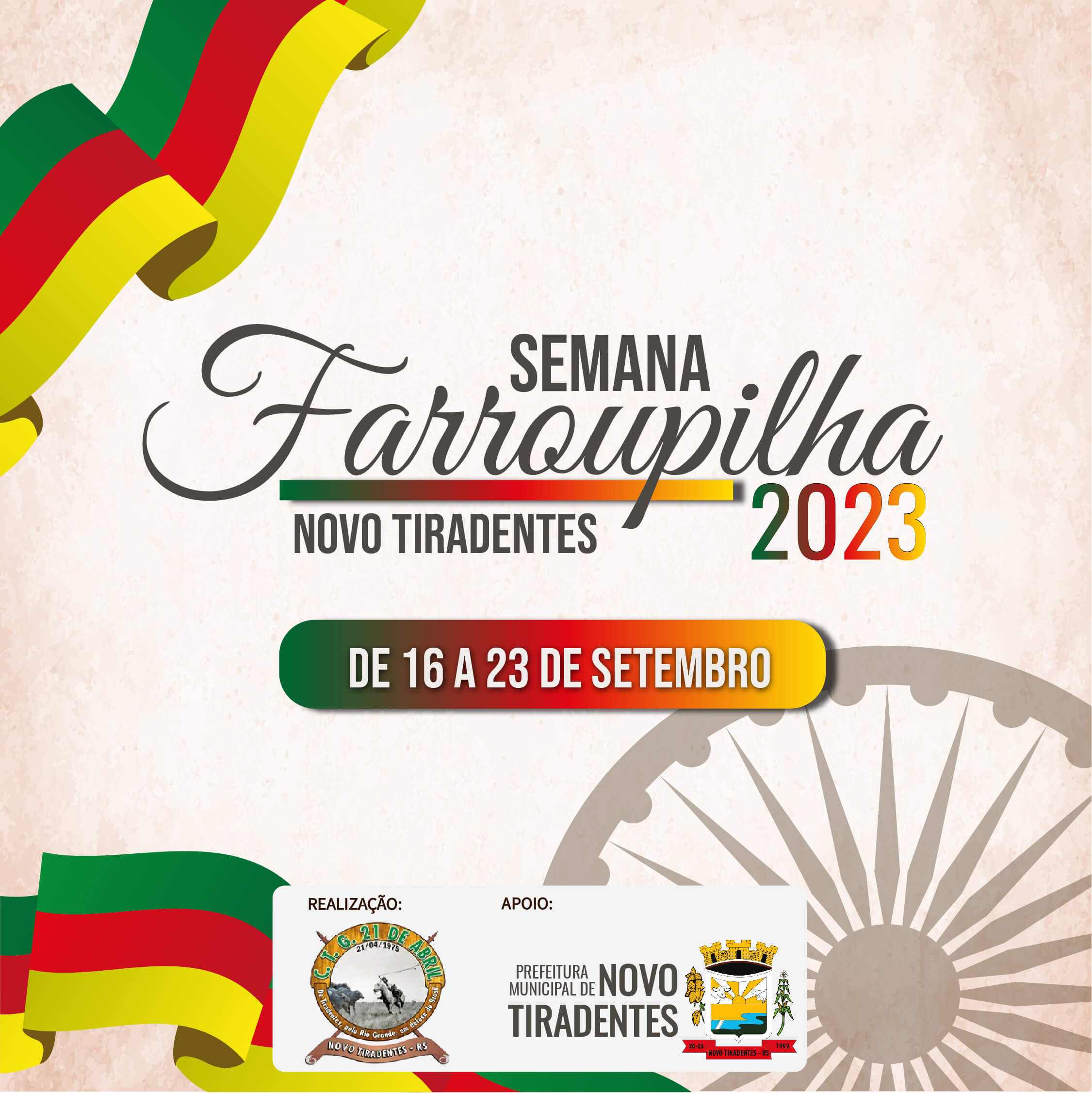 VENHA PRESTIGIAR A SEMANA FARROUPILHA NOVO TIRADENTES