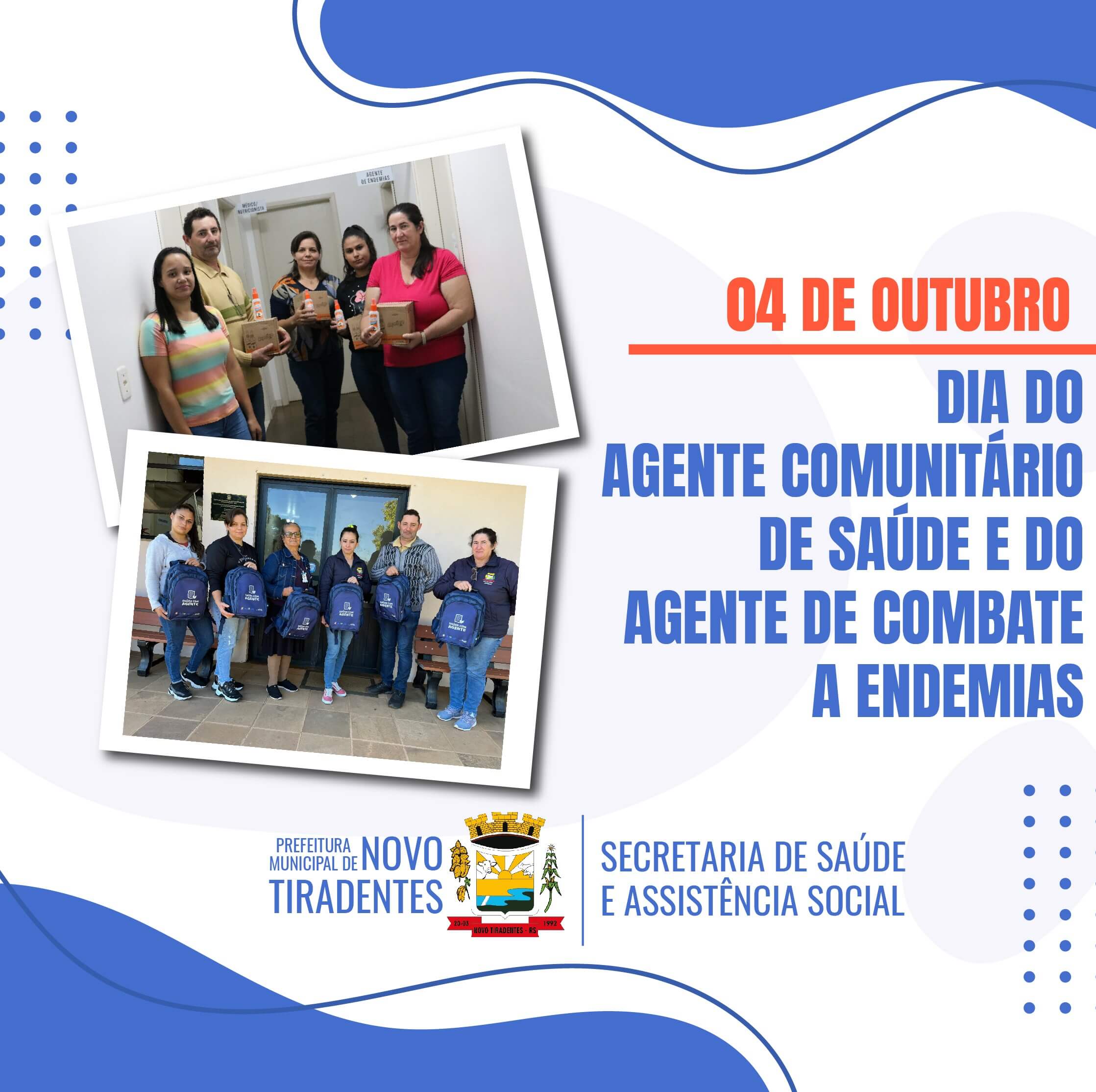 04 DE OUTUBRO: DIA DO AGENTE DE SAÚDE E DO AGENTE DE COMBATE A ENDEMIAS