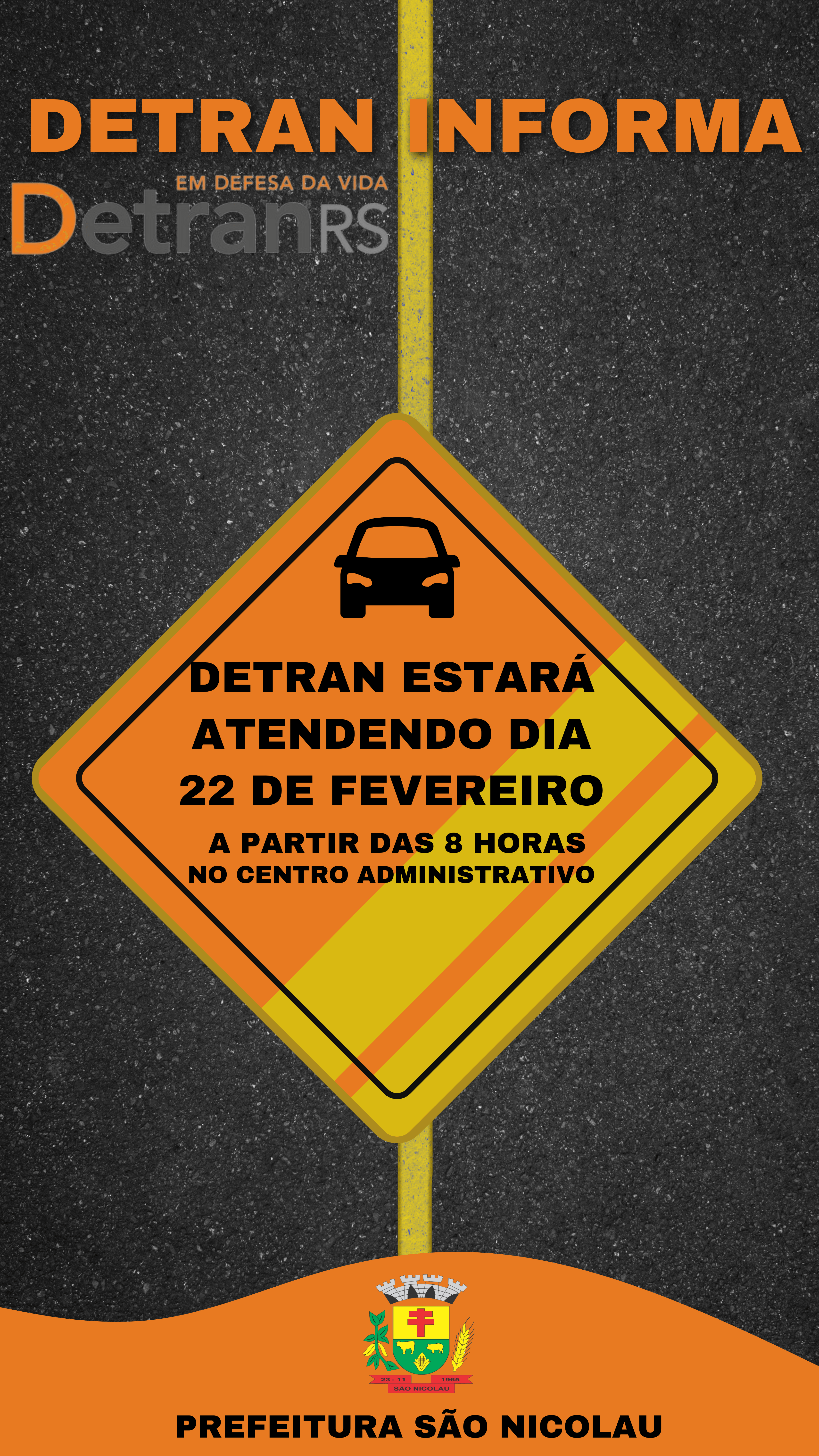 DETRAN ESTARÁ EM SÃO NICOLAU DIA 22 DE FEVEREIRO