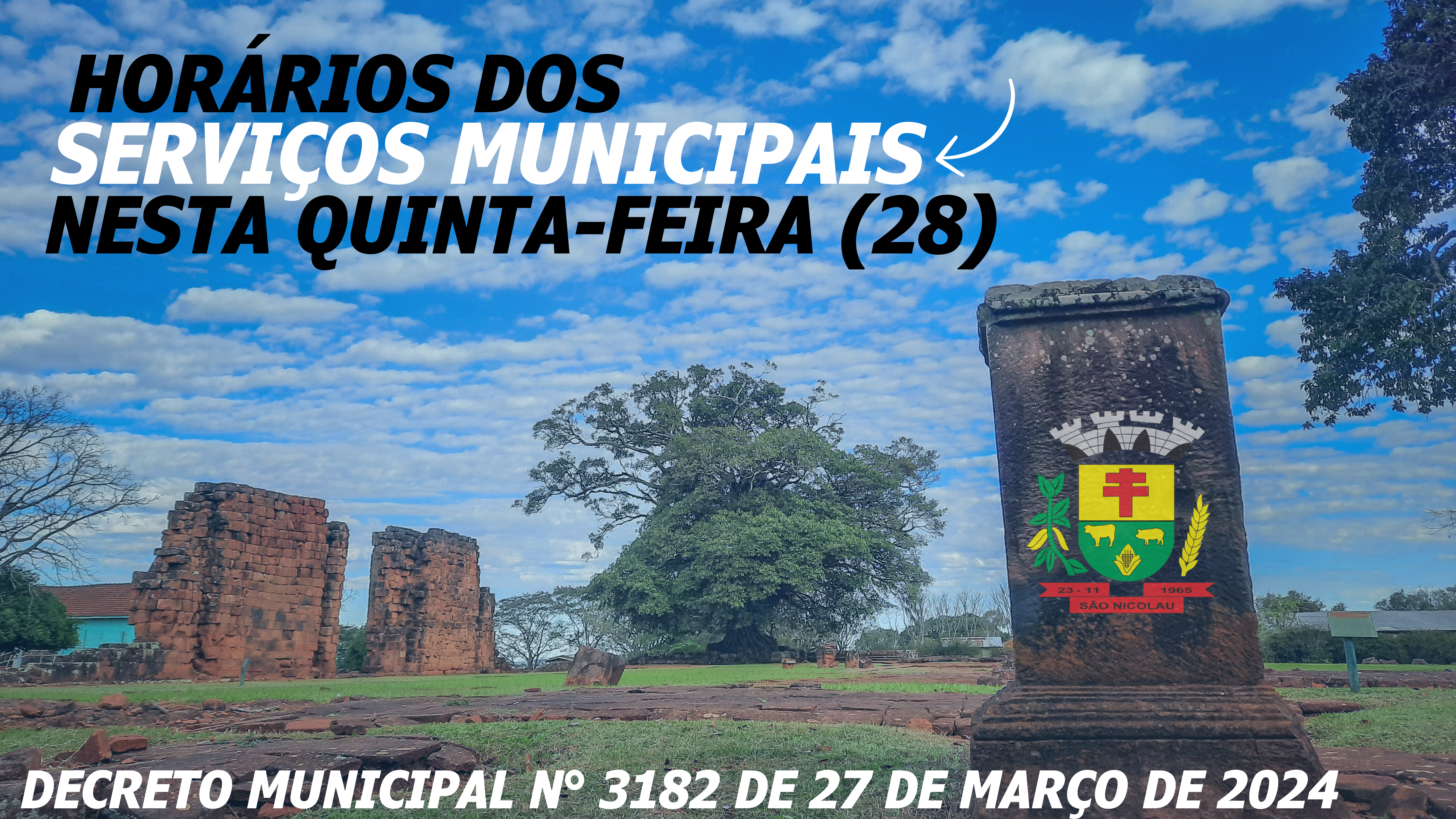 TURNO ÚNICO NESTA QUINTA-FEIRA, 28 DE MARÇO DE 2024.