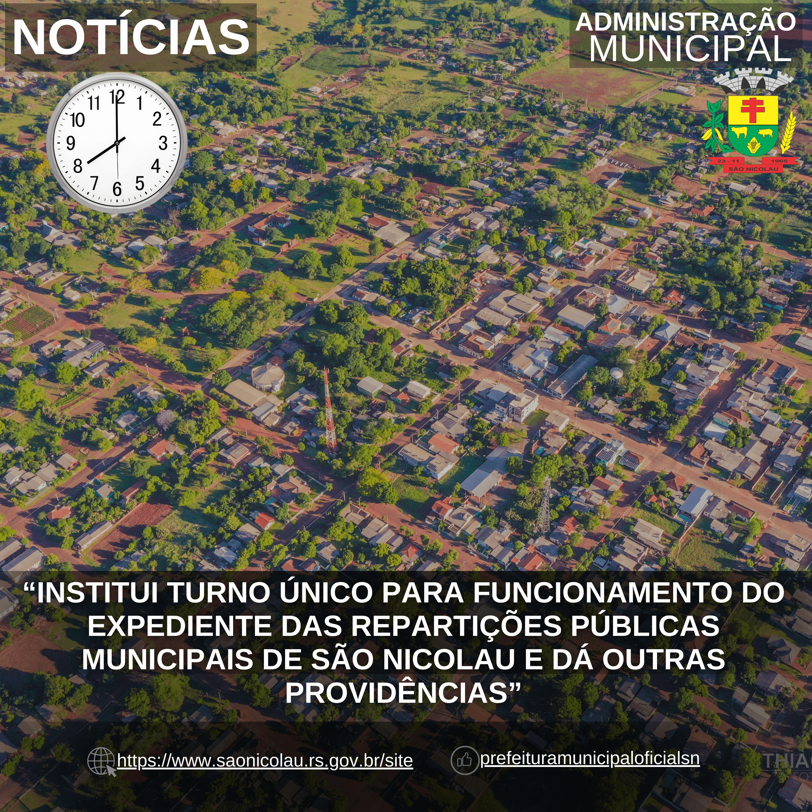 <p>TURNO &Uacute;NICO A PARTIR DO DIA 15 DE MAIO</p>