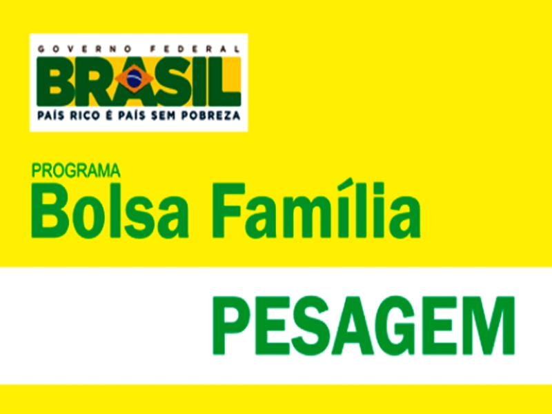Pesagem do bolsa familía nesta semana de outubro