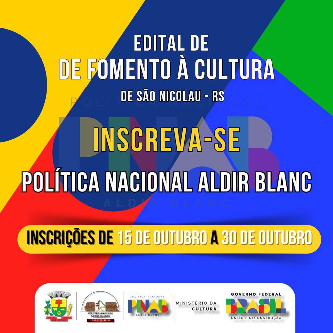 <p>AS INSCRI&Ccedil;&Otilde;ES EST&Atilde;O ABERTAS PARA A POL&Iacute;TICA NACIONAL ALDIR BLANC</p>
