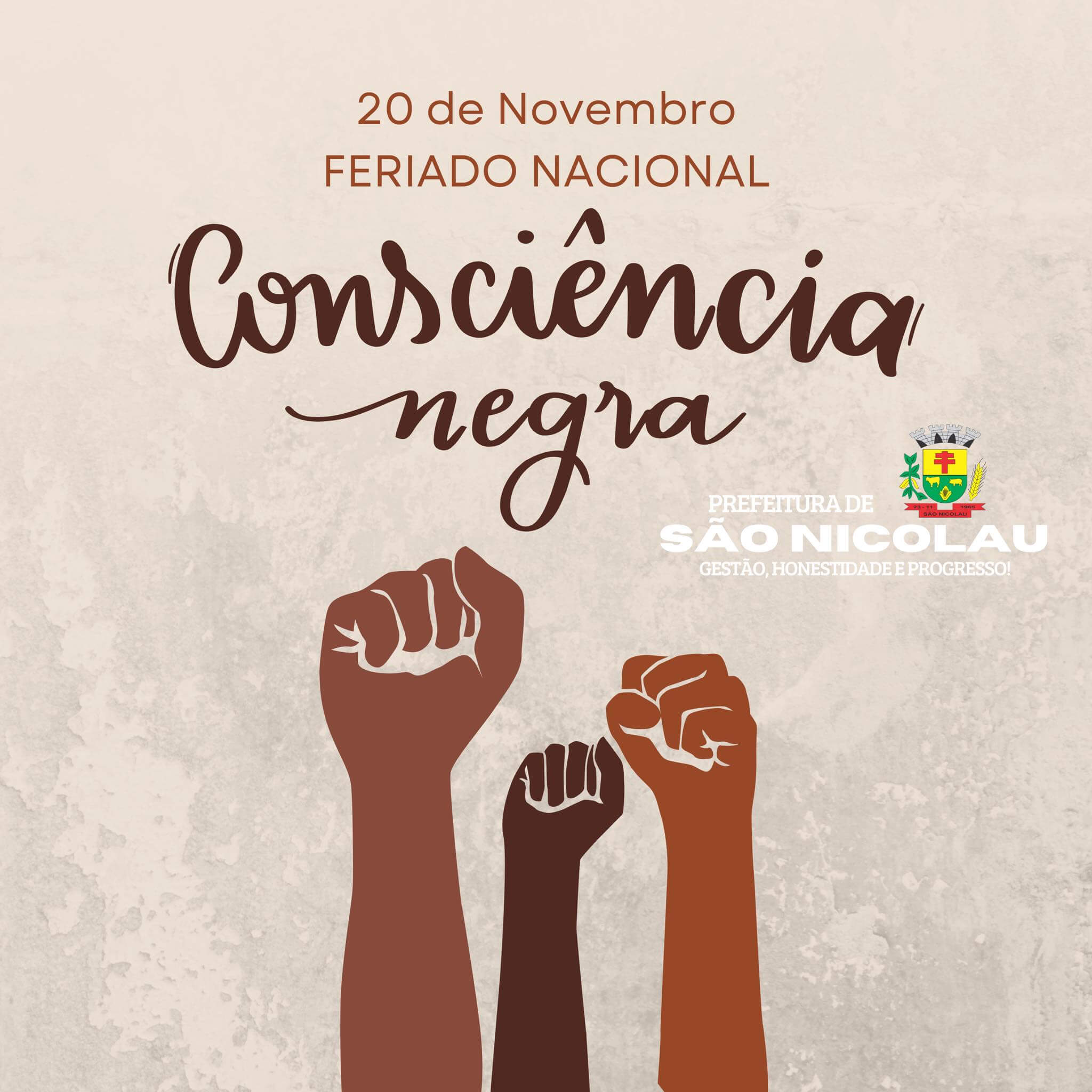 <p>20 de novembro ser&aacute; feriado nacional.</p>