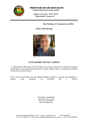 <p>NOTA DE PESAR</p>