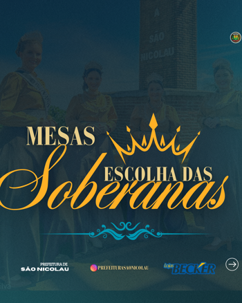 <p>MESAS J&Aacute; EST&Atilde;O DISPON&Iacute;VEIS PARA BAILE DE ESCOLHA DAS SOBERANAS DE S&Atilde;O NICOLAU&nbsp;</p>