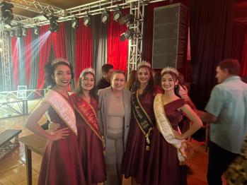 <p>Prefeito de S&atilde;o Nicolau, Rafael Godois, participa da escolha da nova corte de soberanas de Roque Gonzales</p>