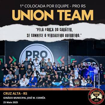 <div dir="auto">EQUIPE UNION JIU-J&Iacute;TSU CONQUISTA 16 MEDALHAS NO CAMPEONATO PRO RS</div>
<div dir="auto">&nbsp;</div>