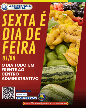 <p>Feira da Agricultura Familiar acontece nesta sexta-feira, 1&ordm; de agosto: prestigie e valorize nossos produtores locais!</p>
