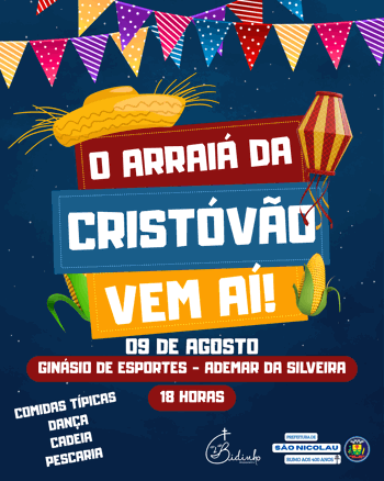 <p>Escola Padre Crist&oacute;v&atilde;o de Mendon&ccedil;a convida para a Festa Agostina no dia 09 de agosto</p>