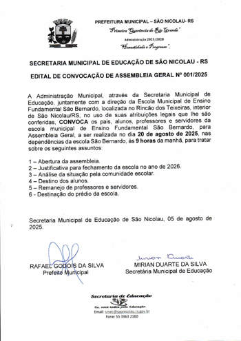 <p><strong data-start="63" data-end="77">CONVOCA&Ccedil;&Atilde;O</strong></p>