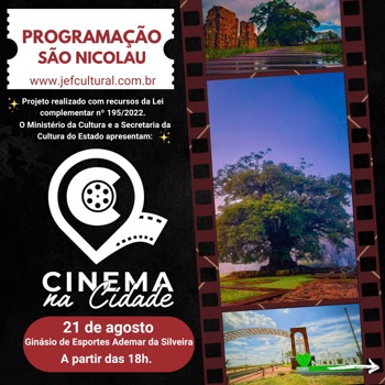 <p>🎬 Projeto Cinema na Cidade estreia nesta quinta-feira (21) em S&atilde;o Nicolau</p>