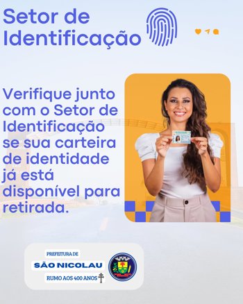 <p>Administra&ccedil;&atilde;o Municipal informa sobre chegada de novas identidades</p>